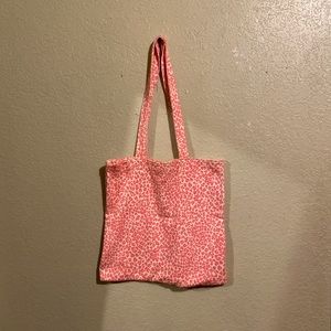 Brandy Melville pink cheetah tote bag